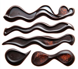 Abstract Chocolate Patterns with High Contrast Lighting and Minimalist Composition
