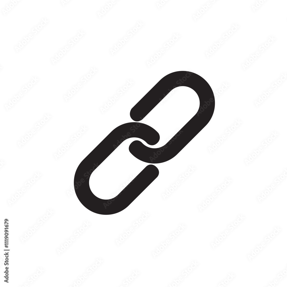 Aufkleber link vector icon chain web hyperlink flat graphic concept url symbol.