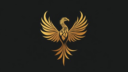 Obraz premium Captivating logo featuring a powerful phoenix