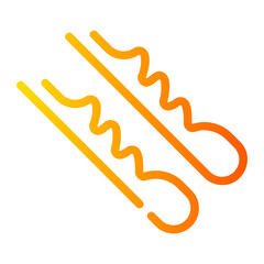 hair pin Line Gradient Icon