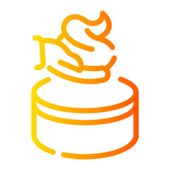pomade Line Gradient Icon