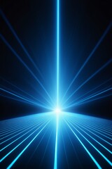 a close up of a blue light shining through a dark background