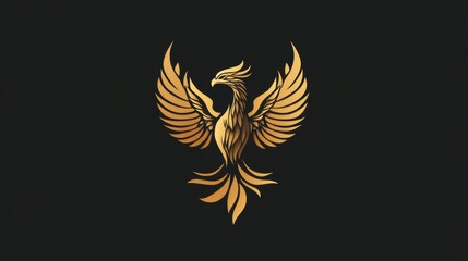 Obraz premium Captivating logo featuring a powerful phoenix