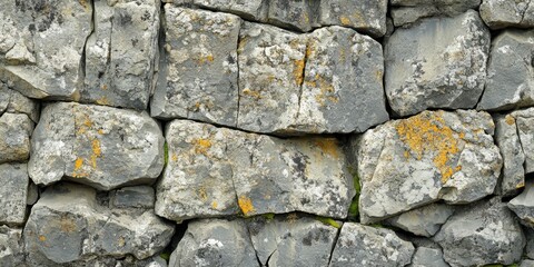 Fototapeta premium Moss-covered rock texture detailed close-up perfect c