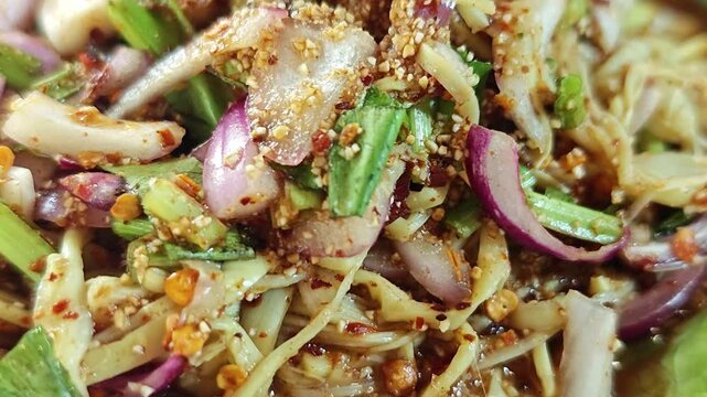 Minced pork salad