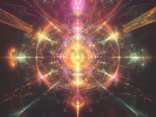 Convergence of Light: Abstract Geometric Symphony