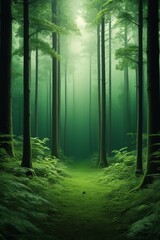 Naklejka premium a close up of a forest with a path in the middle