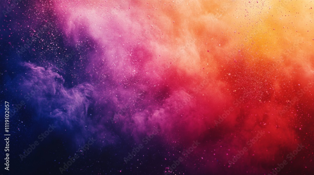 Aufkleber Vibrant Abstract Background with Colorful Cosmic Cloud Patterns