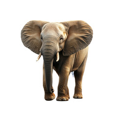 Obraz premium Majestic African Elephant on White Background