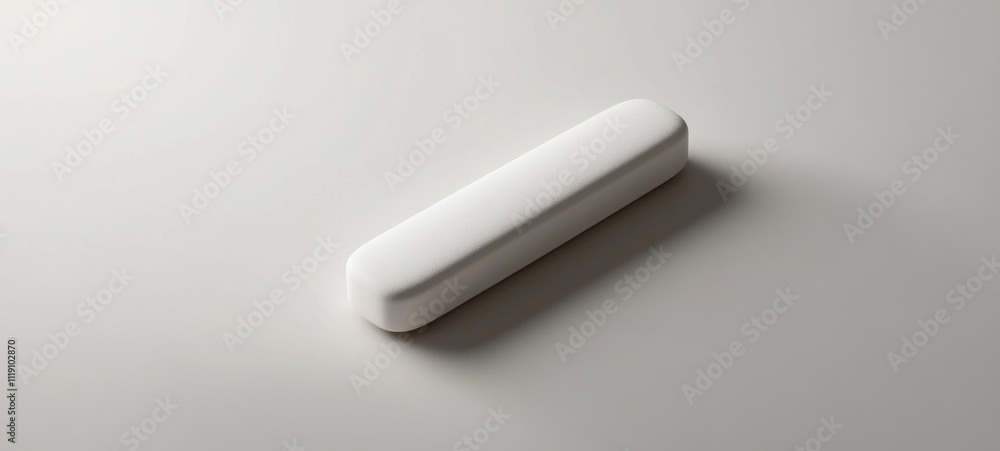 Poster minimalist white rectangular object on a white background