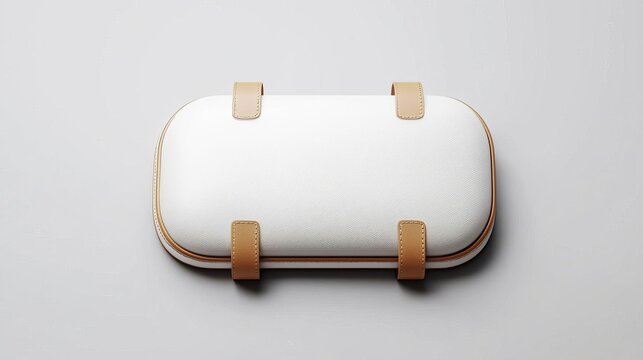 A minimalist white container with wooden accents, perfect for organizing personal items in a stylish way.