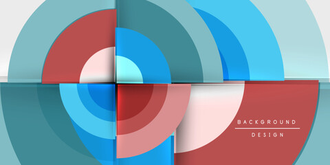Obraz premium Target circle geometric abstract shapes. Vector Illustration For Wallpaper, Banner, Background, Card, Book Illustration, landing page