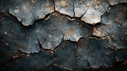 Obraz premium Cracked Dry Earth Texture with Natural Patterns and Rough Details for Backgrounds and Environmental Themes