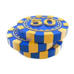 3d Casino Coin Chip