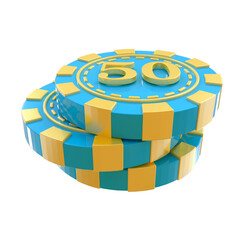 3d Casino Coin Chip