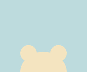 Vintage green background with bear for background note and texture concept 