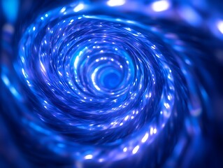 Quantum Light Tunnel: A Vortex of Blue Energy