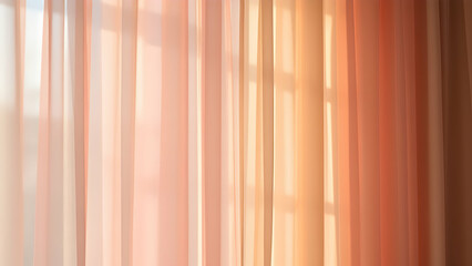 Soft Sheer Curtains Illuminated by Sunlight