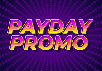 Obraz premium Promo day, text effect in 3 dimensions style with modern colors, good for ads