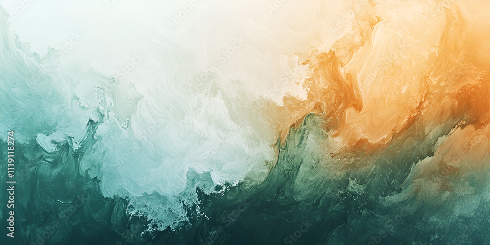 Aufkleber abstract swirl of color: a captivating abstract background with a mesmerizing swirl of teal and oran