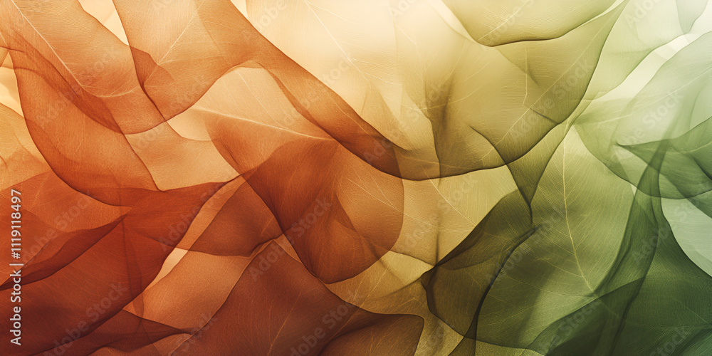 Poster abstract flow: a captivating abstract image of layered, flowing fabric in rich, earthy tones of brow