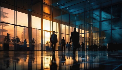 Modern Business Hub at Sunset