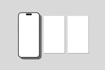 Blank Smartphone with Social media post Mockup