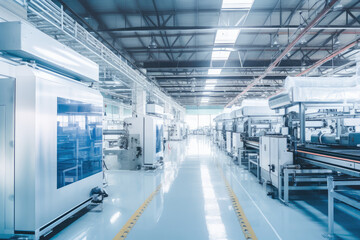 Obraz premium High-Tech Industrial Manufacturing Facility Interior