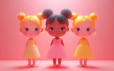 Girl Idol Group Performance Stage Anime