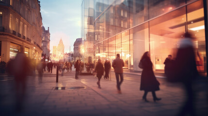 Evening City Clarity with Blurred Movement