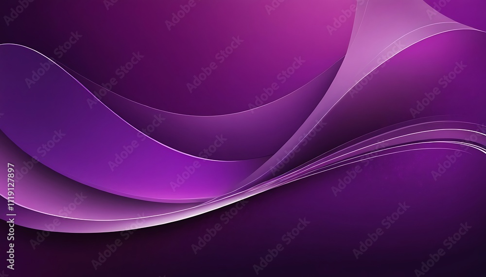 Fototapete purple abstract gold curved on purple and dark blue background with lighting effect and sparkle with