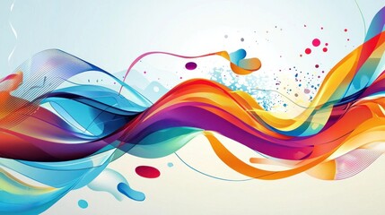 A colorful vector creative background with abstract shapes and lines that can be easily customized for various uses.