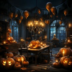 Obraz premium A cute Halloween Day Party icon