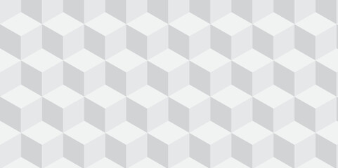 Abstract white geometric cube creative concept triangle overlap square technology background. digital cubes fabric and wallpaper grid block texture background.	
