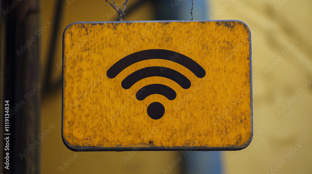 Poster wifi icon. free wifi sign isolated icon. wi-fi network linear icon. signal sign and symbol. public w