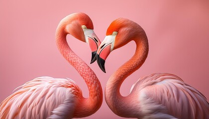 Fototapeta premium pink flamingo on the beach