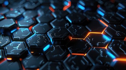 Fototapeta premium Futuristic Glowing Circuit Board Pattern