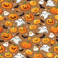 halloween seamless pattern