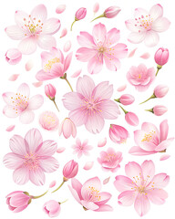 seamless pattern with pink flowers