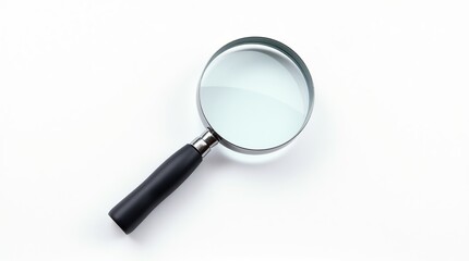Magnifying Glass on White Background for Exploration and Discovery
