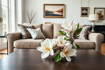 modern living room with sofa