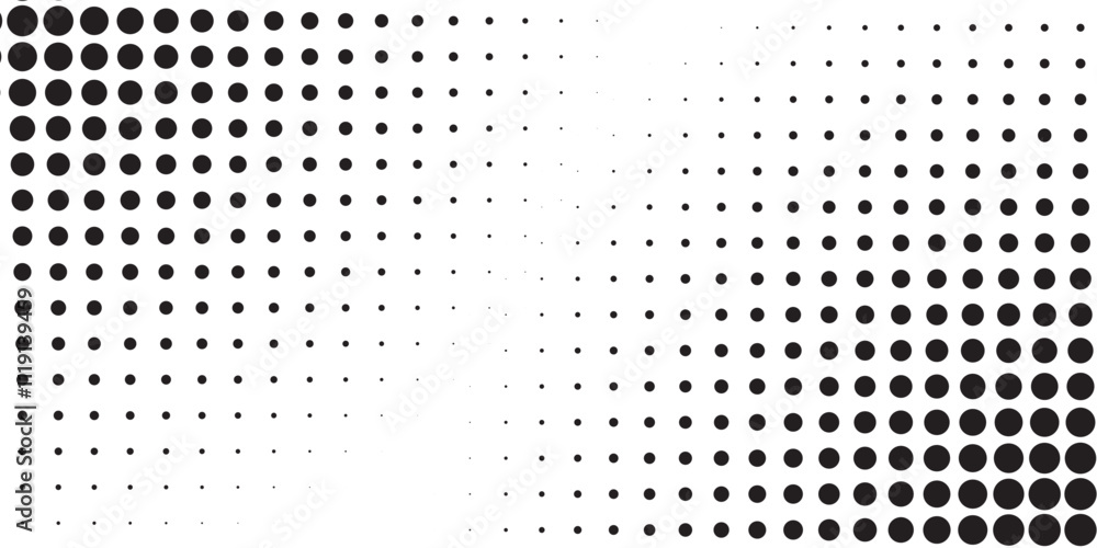 Poster halftone dots background. grunge distressed overlay. fade abstract pattern. vector