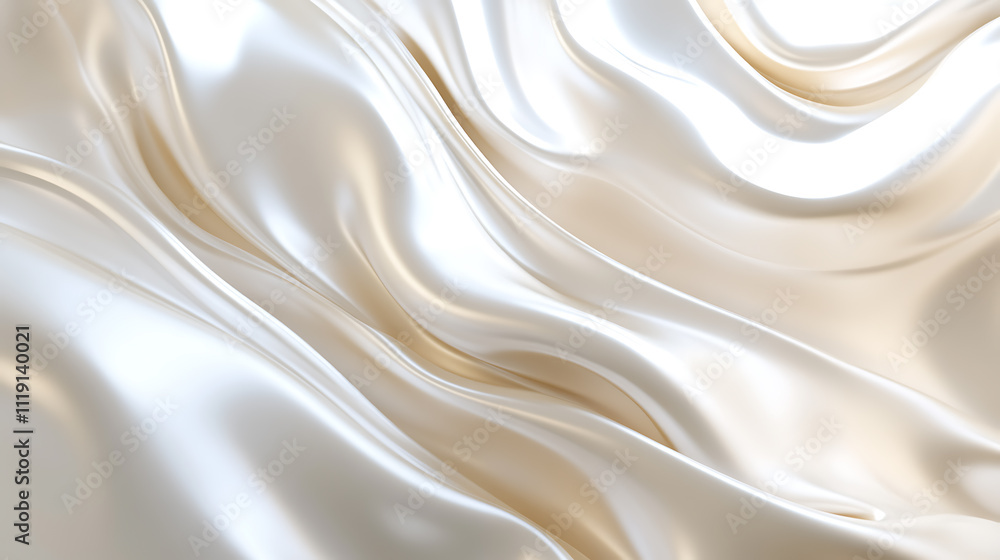 Poster elegant silk fabric flowing in soft waves studio setting textiles close-up view luxurious design ins
