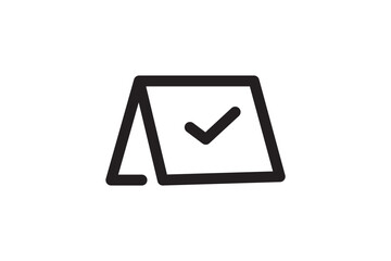 Table reserved vector icon set. Restaurant dinner reservation plate icons.