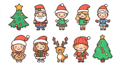 Cartoon Christmas: 2D Simple Illustration