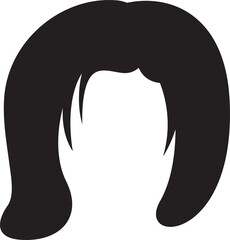 Female Hairstyle Glyph Icon
