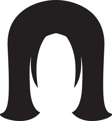 Female Hairstyle Glyph Icon
