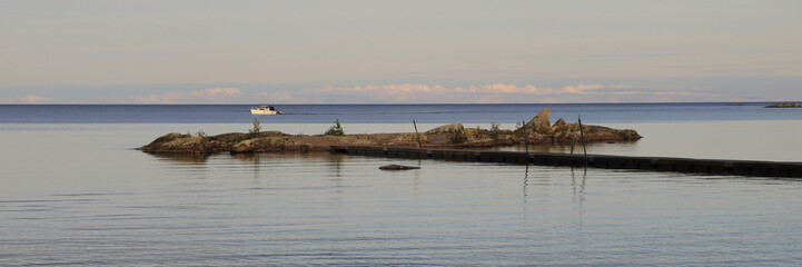 Stunning horizon of Lake Vanern. Vita Sannar, Sweden.
