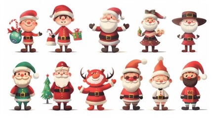 Cartoon Christmas: 2D Simple Illustration