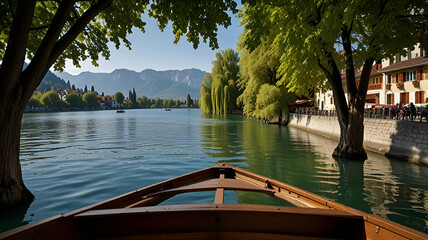 Obraz premium boats on the river